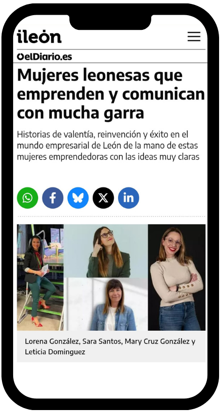 Reportaje de Ileon a Leticia Domínguez Noria Media como mujer emprendedora